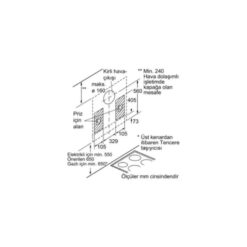Kích thước của Máy hút mùi Bosch DWB093553