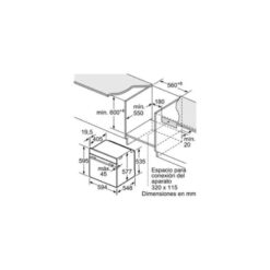 Kích thước của Lò nướng Bosch HRG635BS1