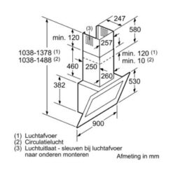 Kích thước Máy Hút Mùi Bosch DWK098G60
