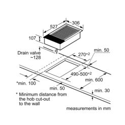 Kích thước lắp bếp nướng domino Bosch PKU375FB1E