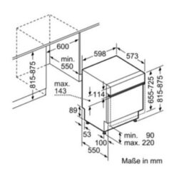 Kích thước Máy rửa chén bát Bosch SMI88TS36E