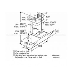 kích thước Máy hút mùi Bosch DWK98JQ60