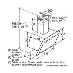 Kích thước máy hút mùi Bosch DWK97IM60
