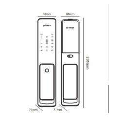 Kích thước khóa điện tử Bosch FU 750 BK