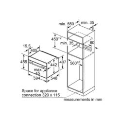 Kích thước Lò nướng Bosch CSG656RB7