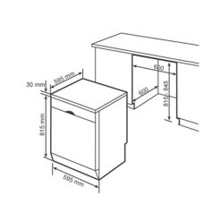 Thiết kế của máy rửa bát độc lập Bosch SMS23BW01T serie 2